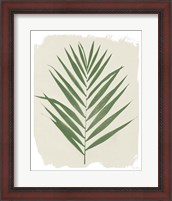 Framed 'Nature By the Lake Frond III Cream' border=