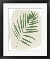Framed 'Nature By the Lake Frond II Cream' border=