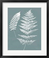 Nature by the Lake Ferns V Gray Mist Crop Framed Print