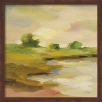 Framed Chartreuse Fields II