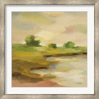 Framed Chartreuse Fields II