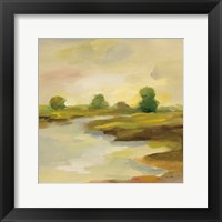 Framed Chartreuse Fields I