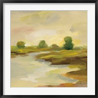 Framed Chartreuse Fields I