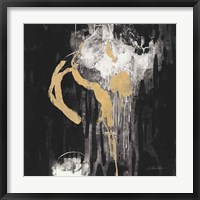 Golden Rain I BW Framed Print