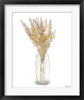 Framed 'Dried Flower Yellow III' border=