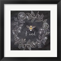 Bee Sentiment Wreath Black II-Kind Framed Print