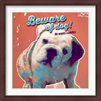 Framed Pet Sentiment III-Beware