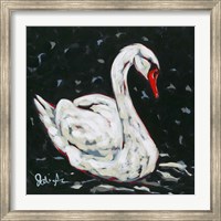 Framed White Swan