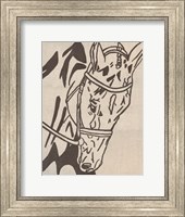 Framed Farm Sketch Horse