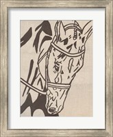 Framed Farm Sketch Horse