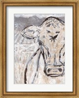 Framed Farm Sketch Cow