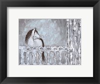 Framed Farm Sketch Horse stable