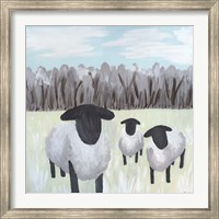 Framed Paint Splotch Sheep