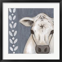 Framed Paint Splotch Cow