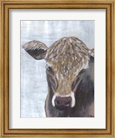 Framed Brown Cow