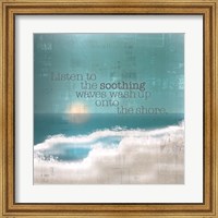 Framed Textured Sentiment Beach I