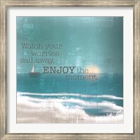 Framed Textured Sentiment Beach II