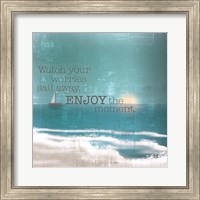 Framed Textured Sentiment Beach II