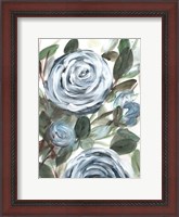 Framed Farmhouse Rose Blue II