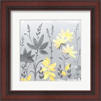 Framed Soft Nature Yellow & Grey II
