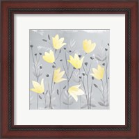 Framed 'Soft Nature Yellow & Grey III' border=