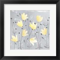 Framed Soft Nature Yellow & Grey III