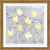 Framed Soft Nature Yellow & Grey III