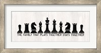 Framed Chess Sentiment Panel-Family