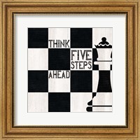 Framed 'Chessboard Sentiment II-Five Steps' border=