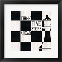 Chessboard Sentiment II-Five Steps Framed Print