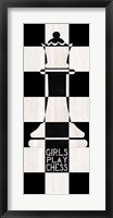 Framed Chessboard Sentiment Vertical III-Girls