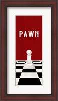 Framed Rather be Playing Chess Pieces Red Panel I-Pawn