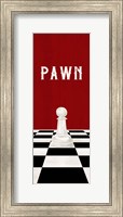 Framed Rather be Playing Chess Pieces Red Panel I-Pawn