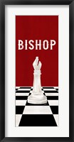 Framed Rather be Playing Chess Pieces Red Panel IV-Bishop