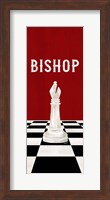 Framed Rather be Playing Chess Pieces Red Panel IV-Bishop