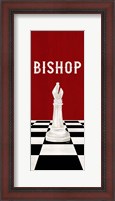 Framed Rather be Playing Chess Pieces Red Panel IV-Bishop