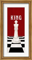 Framed Rather be Playing Chess Pieces Red Panel V-King