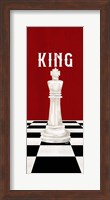 Framed Rather be Playing Chess Pieces Red Panel V-King