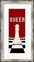 Framed Rather be Playing Chess Pieces Red Panel VI-Queen