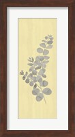Framed Natural Inspiration Eucalyptus Panel Gray & Yellow I