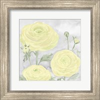Framed Peaceful Repose Gray & Yellow I