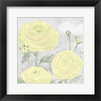 Framed Peaceful Repose Gray & Yellow I