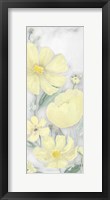 Framed Peaceful Repose Gray & Yellow Vertical I