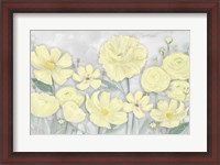 Framed Peaceful Repose Gray & Yellow Landscape