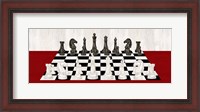 Framed Rather be Playing Chess Board Panel Red