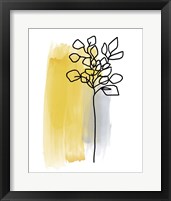 Framed 'Botanique en Gris 3' border=