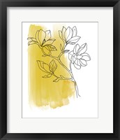 Framed 'Botanique en Jaune 1' border=