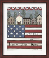 Framed America My Home Sweet Home