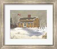 Framed Burnham Tavern in Winter