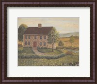 Framed Stone House with Wild Flowers